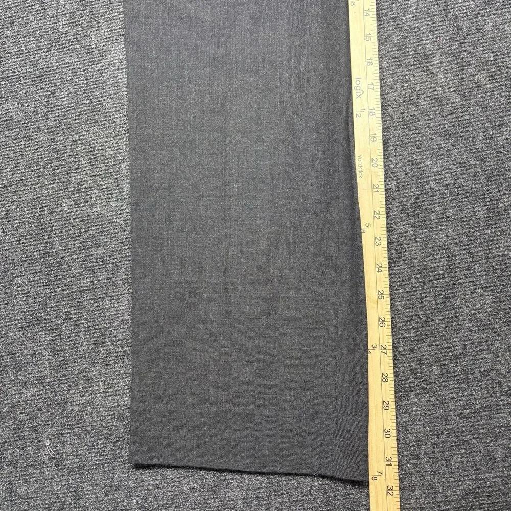 Deansgate Tailors Row Mens Gray 100% Worsted Wool Pleated Dress Pants 36x32